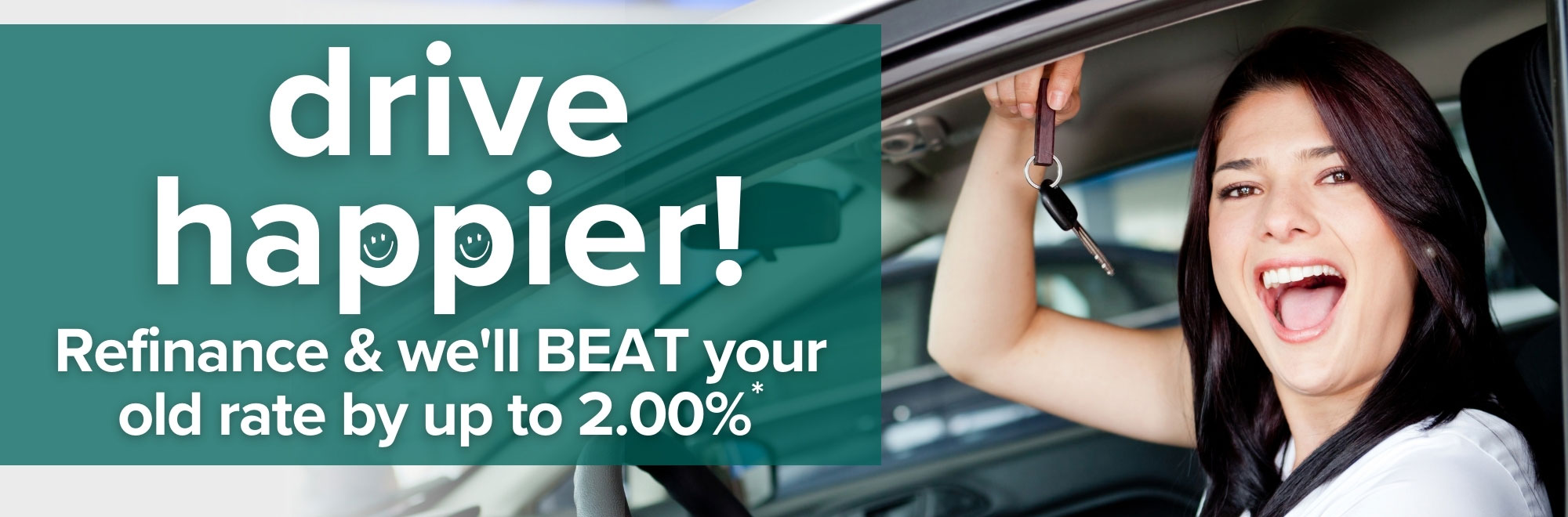 Move your loan to AHCU and we'll beat your old rate by up to 2.00% APR. Models 2013 or newer. Restrictions apply. Minimum floor rate 4.99% APR.