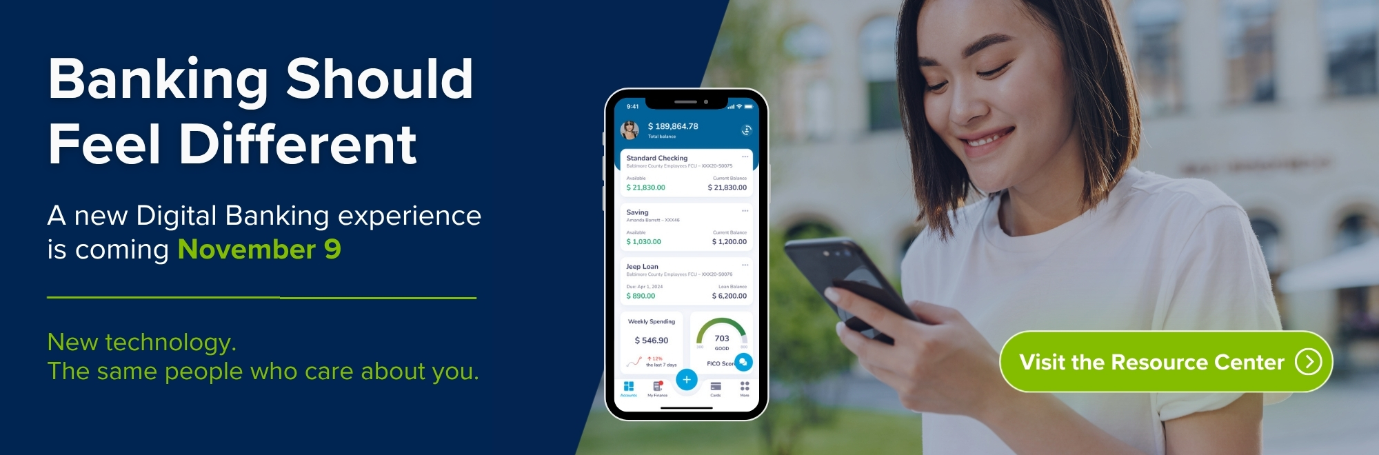 Banking Should Feel Different - New digital experinece coming November 9